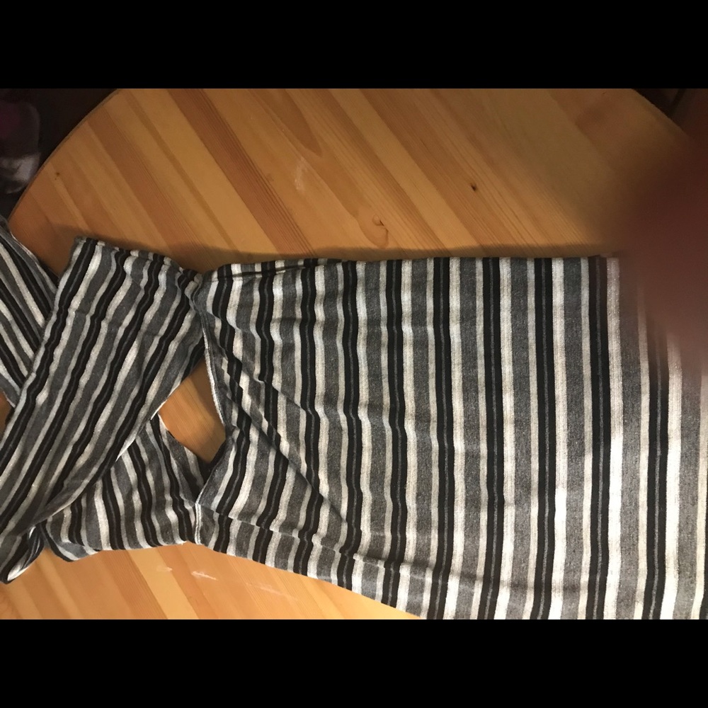 Grey and black dress